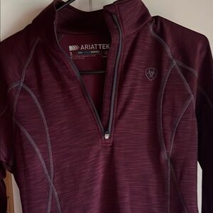 Ariat Tek Burgundy Half-Zip Top
